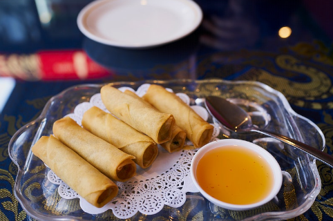 Lumpia is a poplular dish from the Philipines, most commonly filled with meat, cabbage, and other vegtables.
